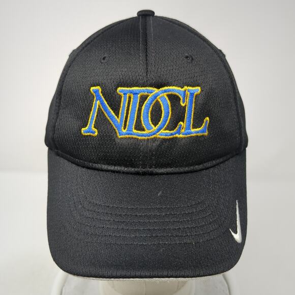 NDCL Fitted Baseball Cap Black M Embroidered Vented Holes Nike Legacy91 Dri-Fit - Picture 2 of 9